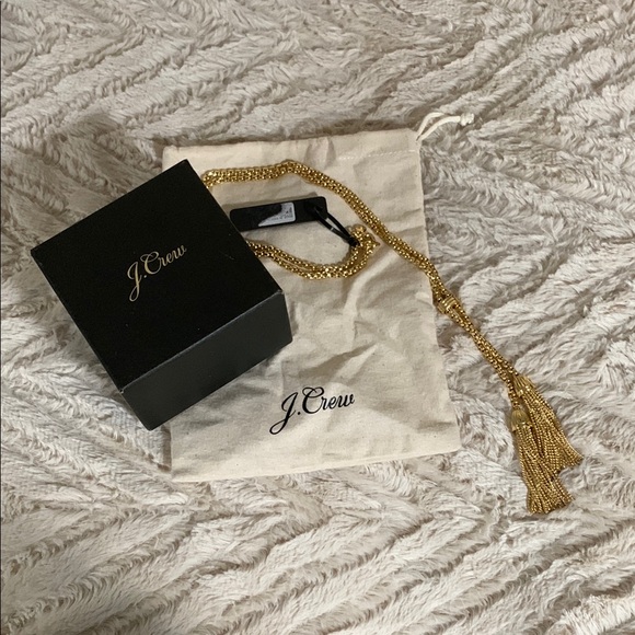 J. Crew Elegant Gold Lariat-Style Tassel Necklace - Picture 5 of 5